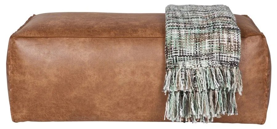 Табуретка от изкуствена кожа в цвят кафяв коняк Rodeo – WOOOD