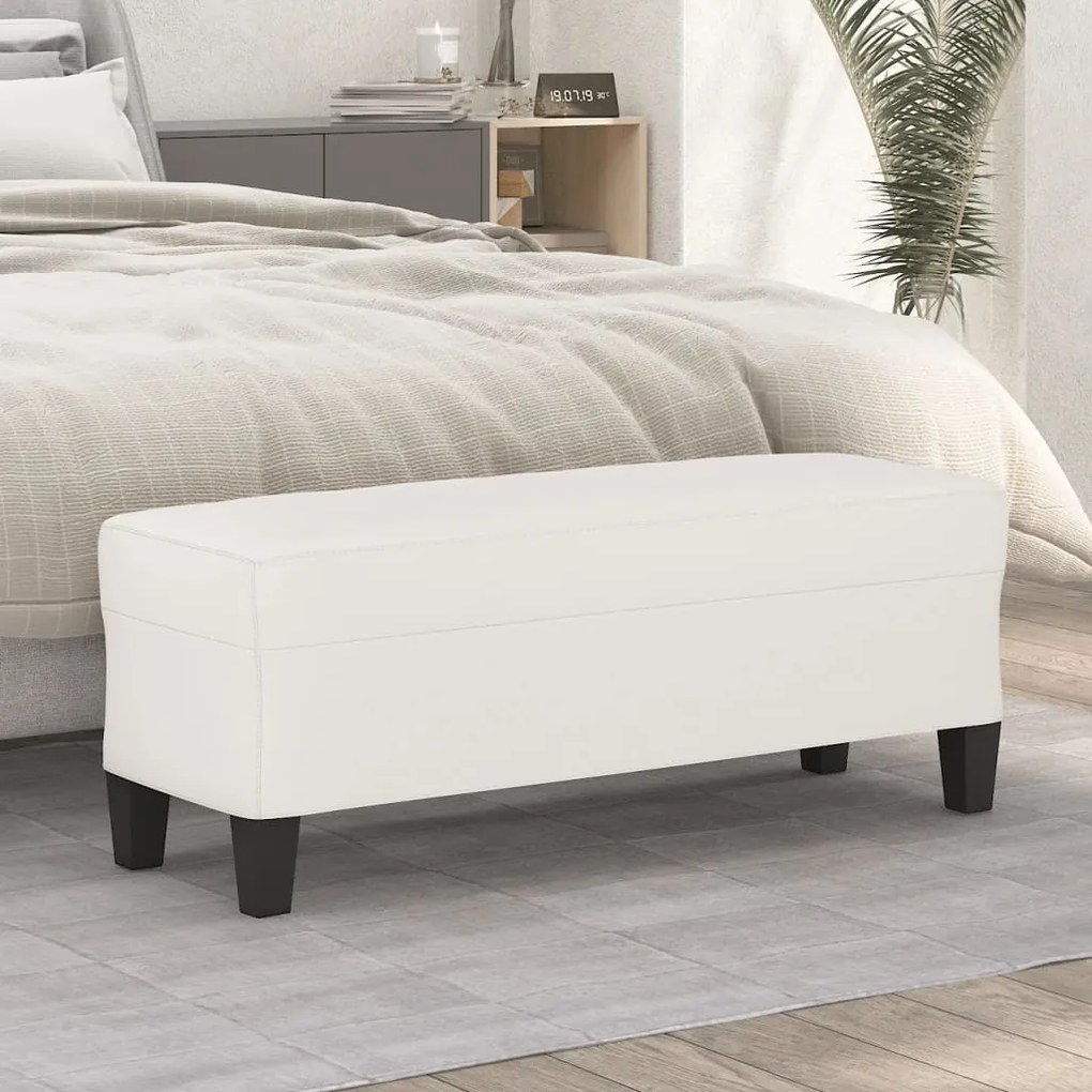 349470 vidaXL Пейка, бежово, 100x35x41 см, микрофибърен плат