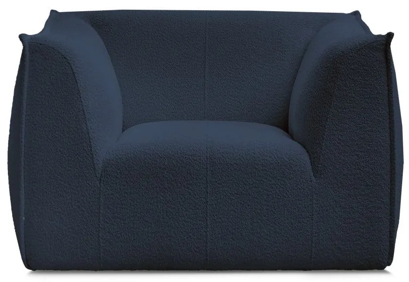 Тъмносиньо кресло от прежда с примки от букле Giorgia – Bobochic Paris