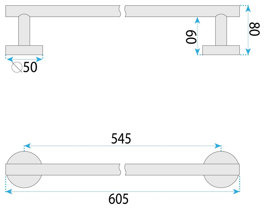 Закачалка за баня 6603 Modern Brush Nickle