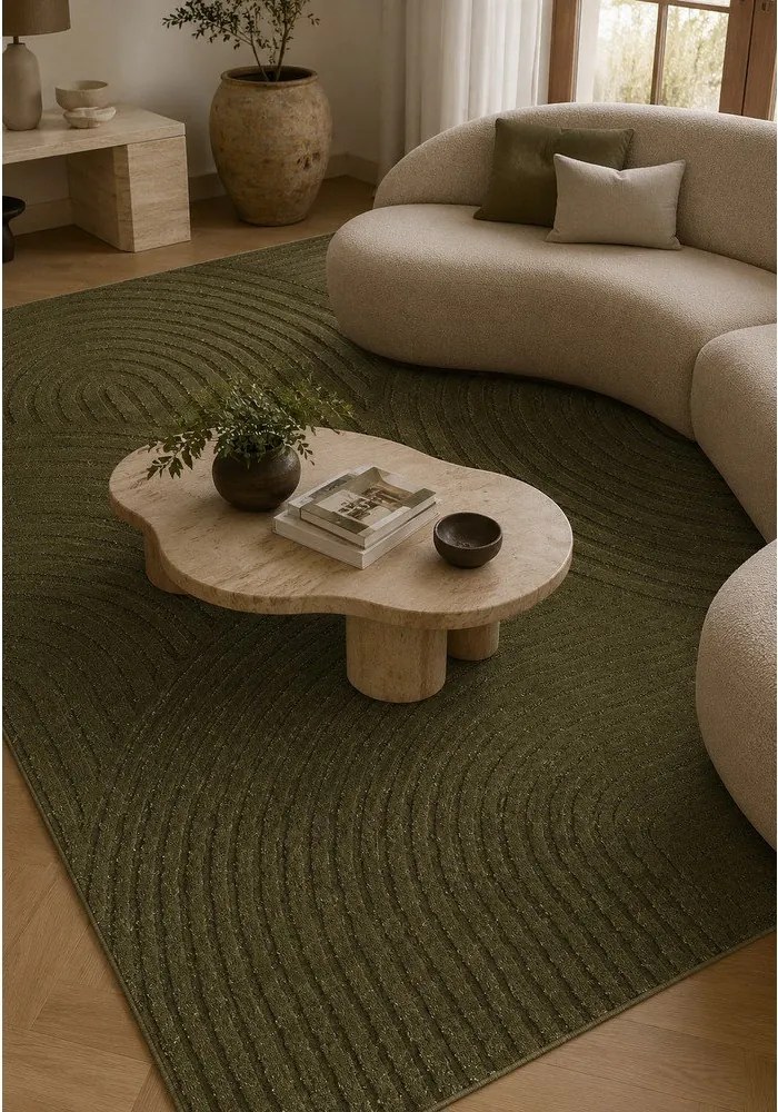 Тъмнозелен килим 120x170 cm Whirl – ESTE