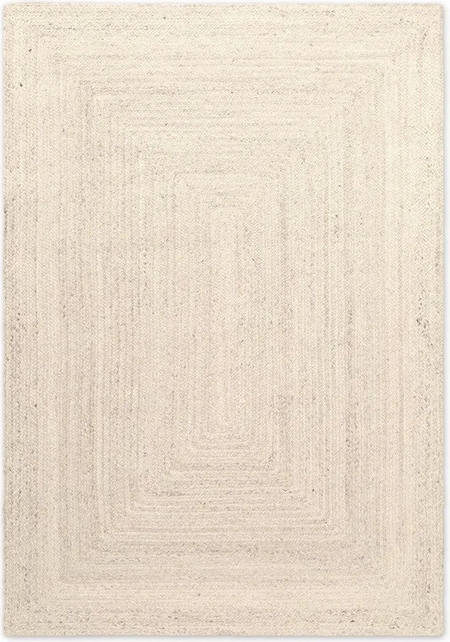 Кремав двустранен/ръчно изработен ютен килим 80x150 cm Juno – Hanse Home