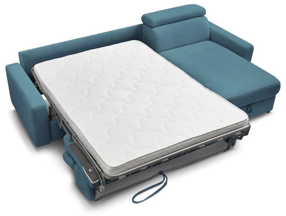 Син разтегателен ъглов диван (променлив) Monaco – Bobochic Paris