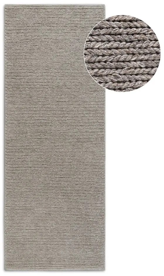 Светлокафява ръчно изработена вълнена пътека 80x200 cm Francois – Villeroy&amp;Boch