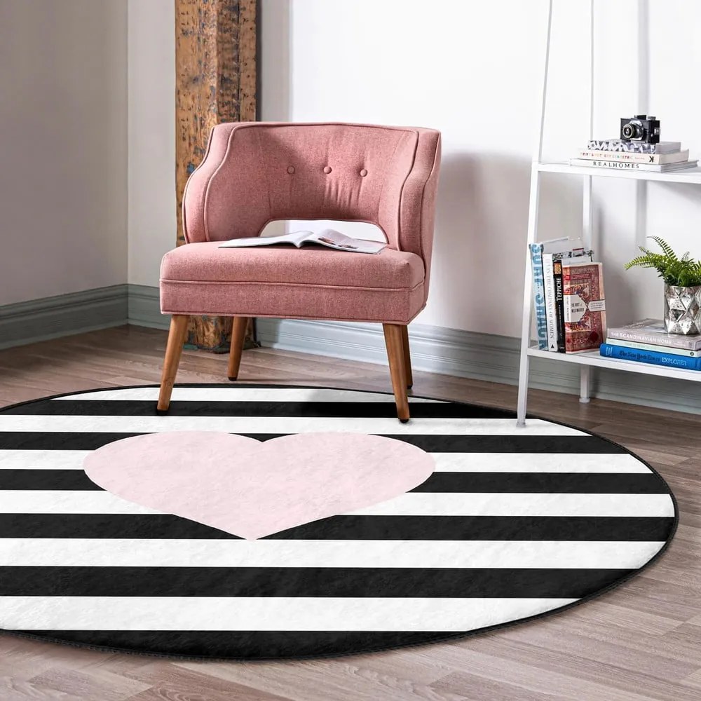 Черно-бял детски килим ø 100 cm Comfort – Mila Home