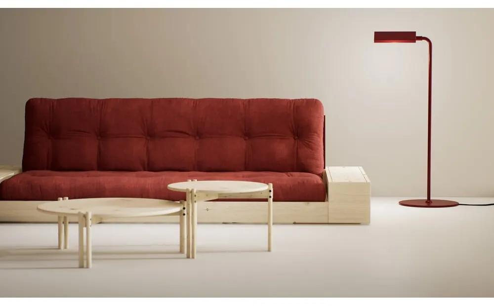 Червен разтегателен диван от велур 244 cm Base – Karup Design