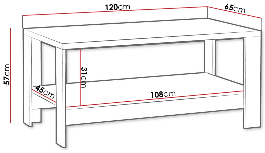 Холна маса Mediolan-Length: 120 cm.