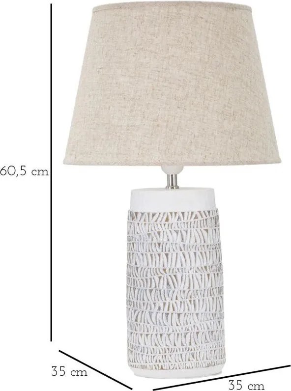 Бежова настолна лампа с текстилен абажур (височина 60,5 cm) Nairobi – Mauro Ferretti