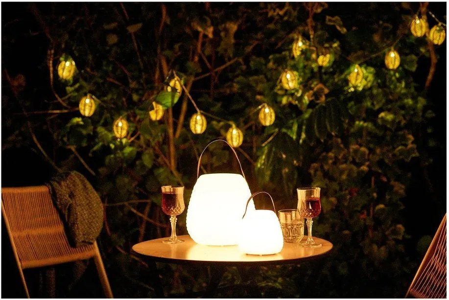 LED преносимо външно осветително тяло с USB ø 20,5 cm Derry – House Nordic