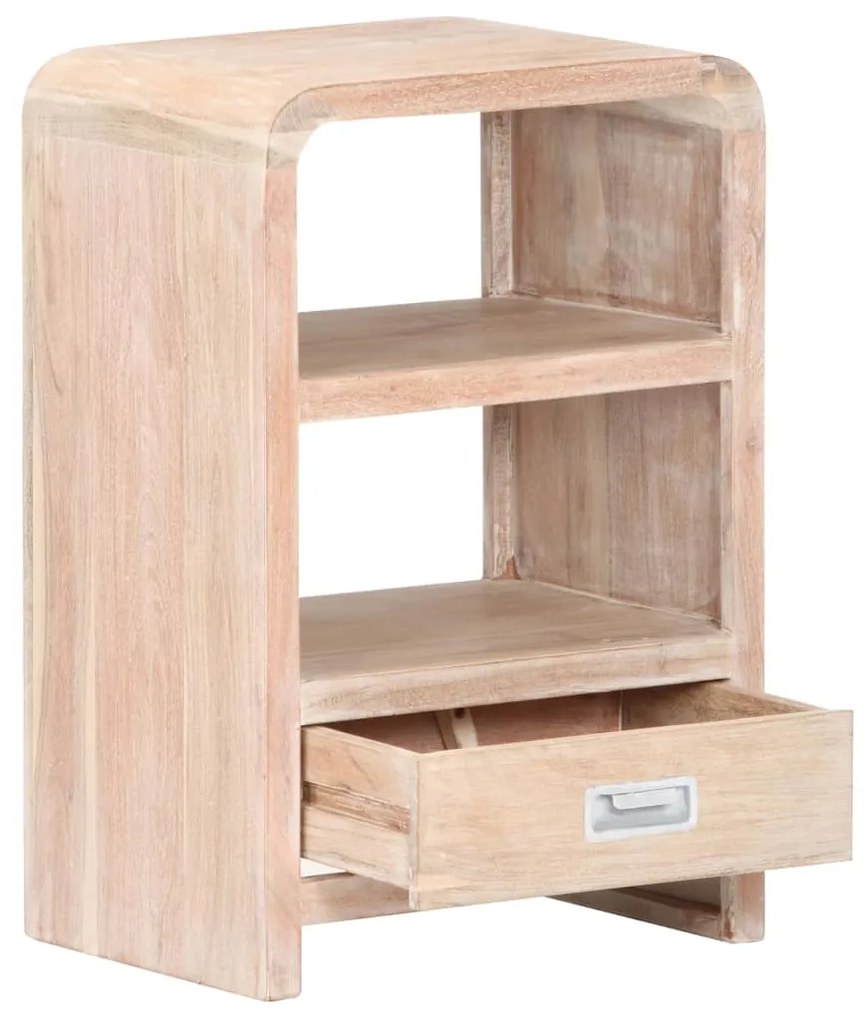 289632 vidaXL Нощна масичка, 40x30x60 см, акациево дърво масив