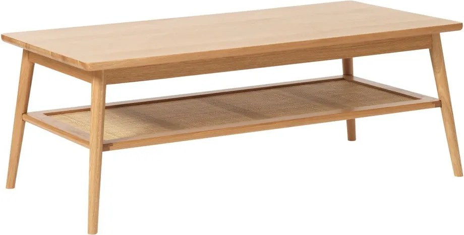 Масичка за кафе с дъбов плот в естествен цвят 60x120 cm Barrali – Unique Furniture