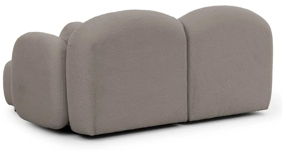 Сив ъглов диван от прежда с примки от букле (десен ъгъл) Orbit – Ropez