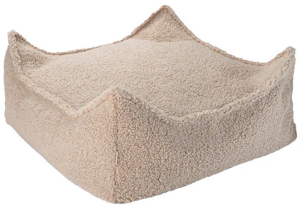 Светлокафяв детски пуф от букле Square – Wigiwama