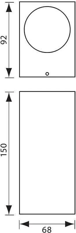 Фасадно осветително тяло PORTO, черен, 2xGU10