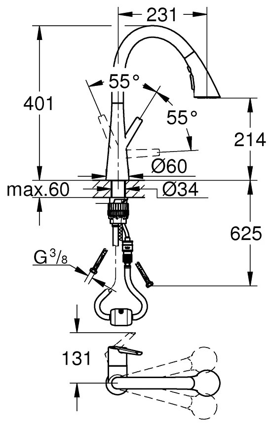 Кухненски кран Grohe Zedra