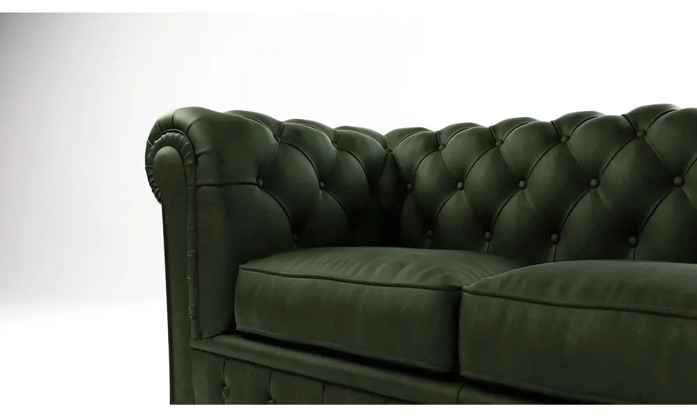 Тъмнозелен кадифен диван 184 cm Cambridge - Ropez