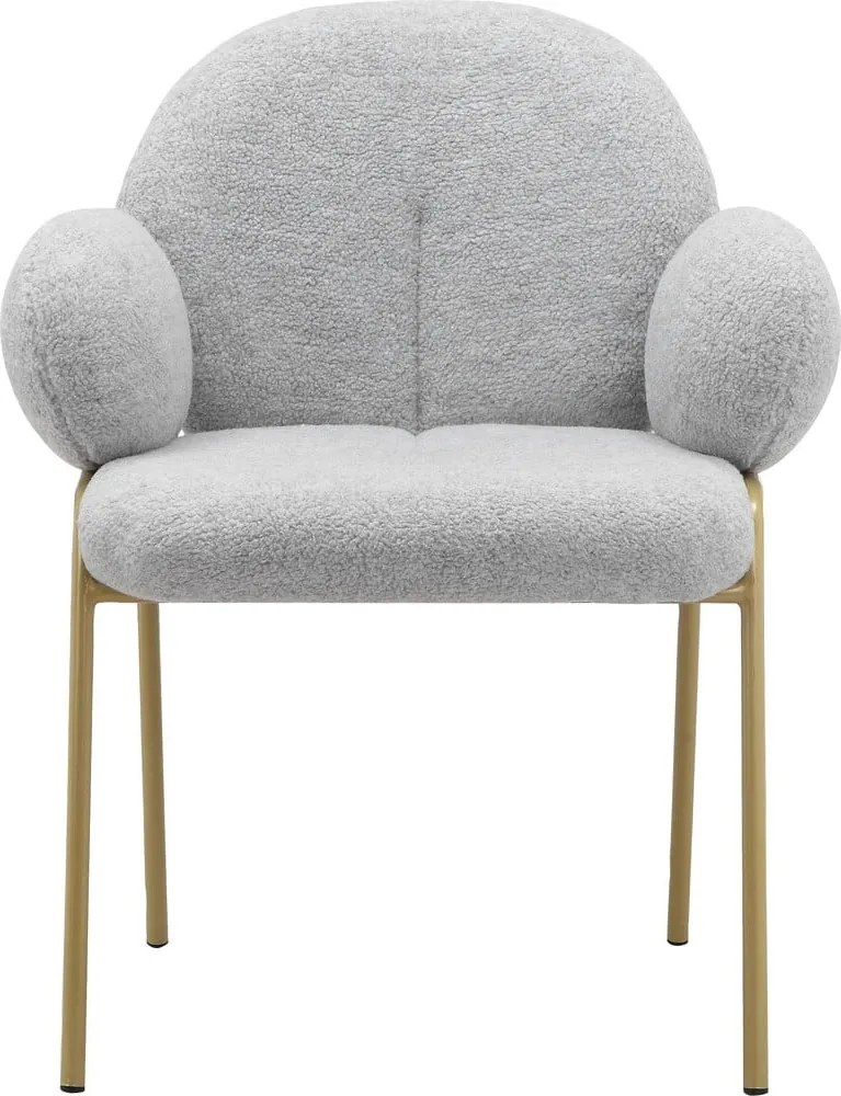 Светлосиви тапицирани трапезни столове в комплект с подлакътници 2 бр. Iwama – Støraa