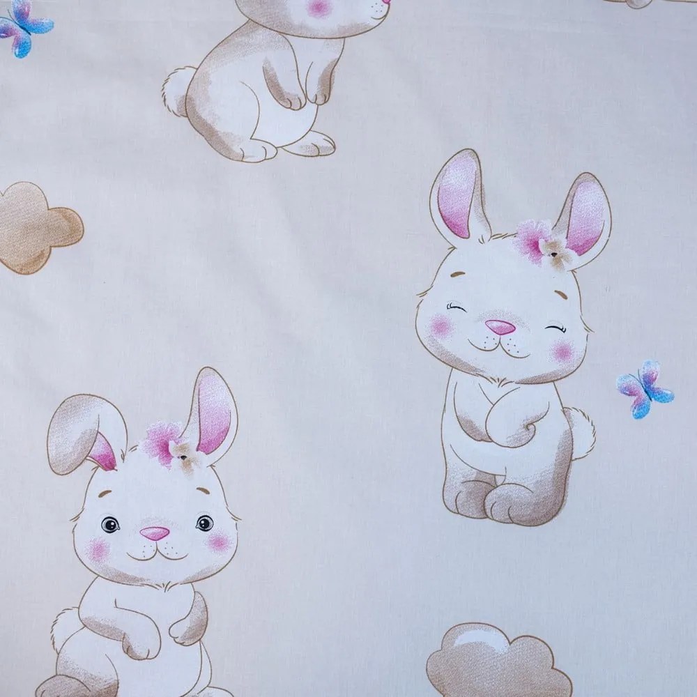 Жълто памучно детско спално бельо за детско креватче 100x135 cm Bunny "Star" – Jerry Fabrics