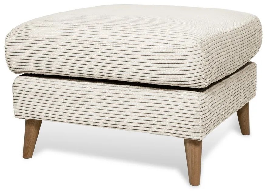 Бяла табуретка от рипсено кадифе Paris – Scandic