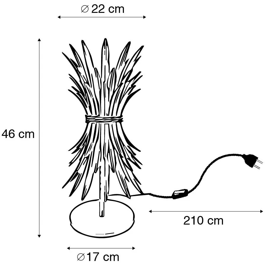 Маса за лампа в стил арт деко злато - Wesley