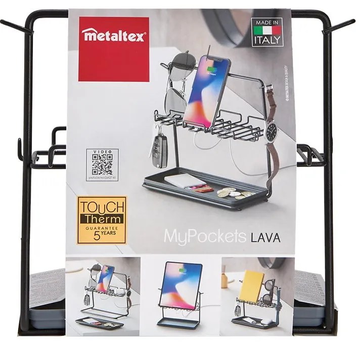 Черен офис органайзер My Pocket - Metaltex