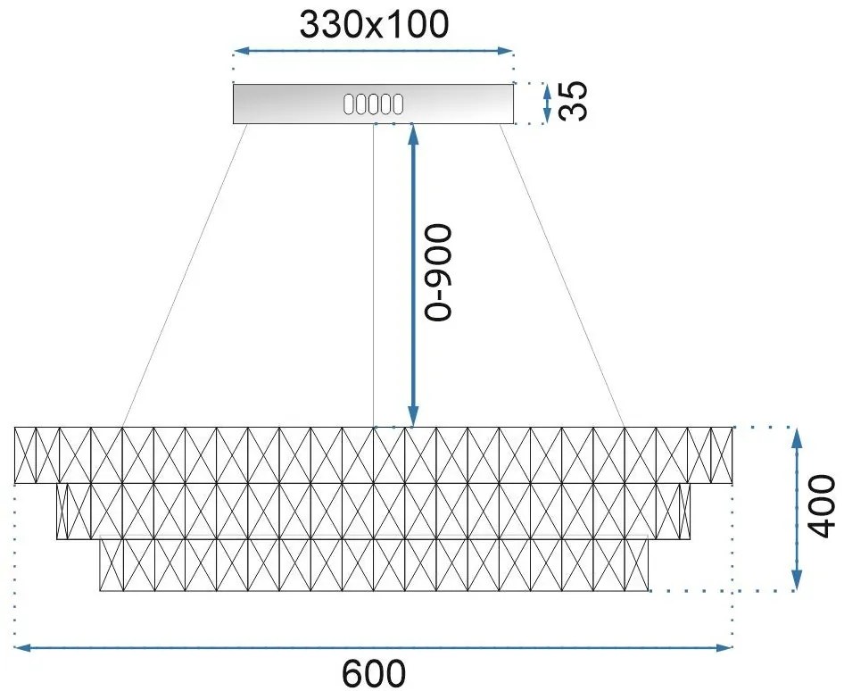 Кристален полилей LED APP775-1CP