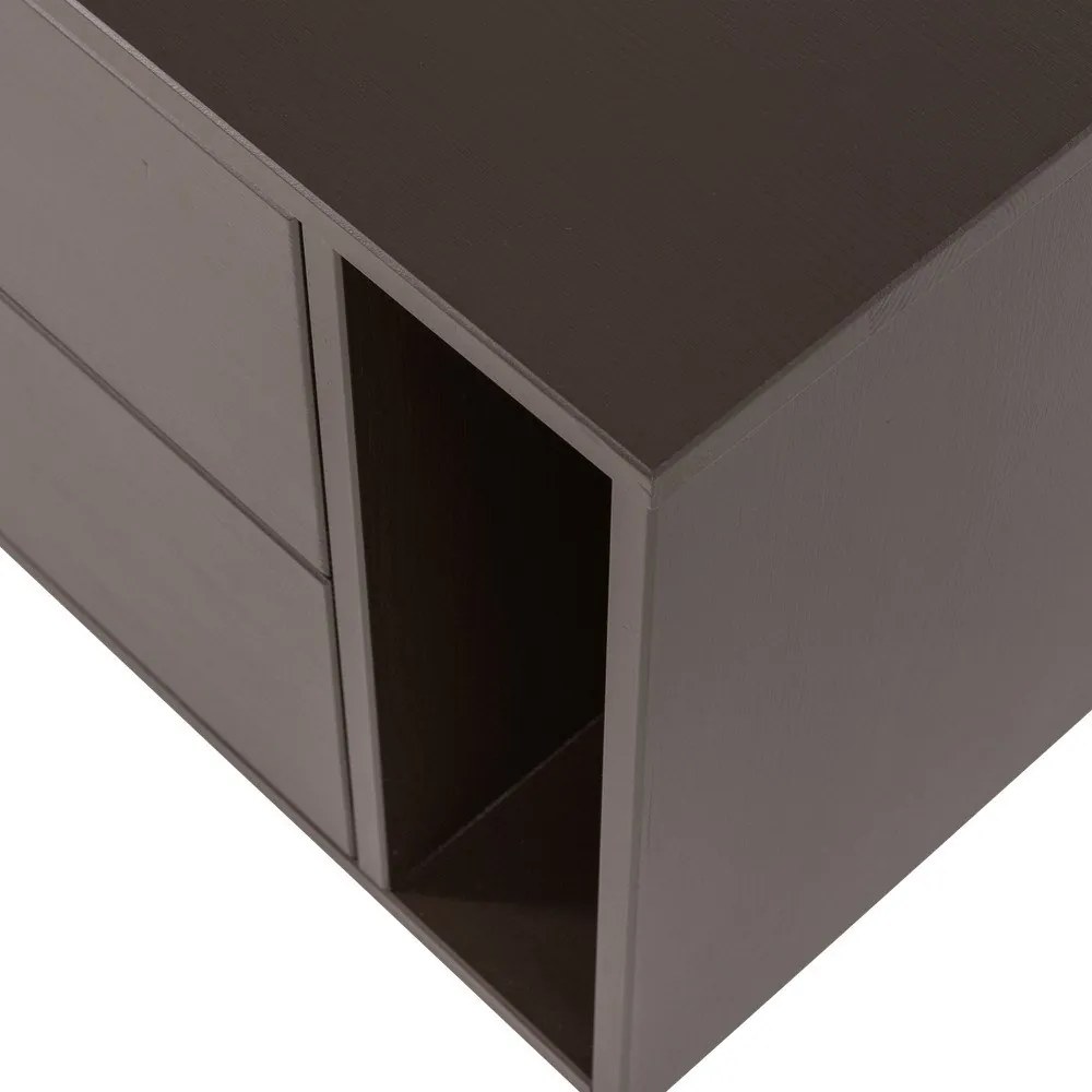 Тъмнокафява маса за телевизор от масивен бор 200x45x44 cm Settle Down – vtwonen
