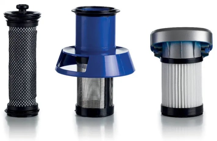 Вертикална прахосмукачка Ariete SCOPA 2722/00, 120W, 1 л, 2 скорости, Моторизирана четка с LED, Индикатор за батерия, Син