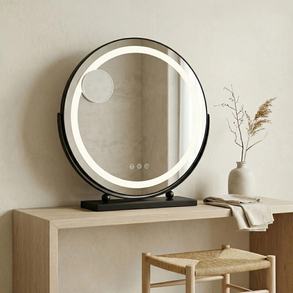 Огледало LED MAKE-UP Black 50 cm