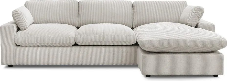 Бежов ъглов диван от рипсено кадифе Belair – Bobochic Paris