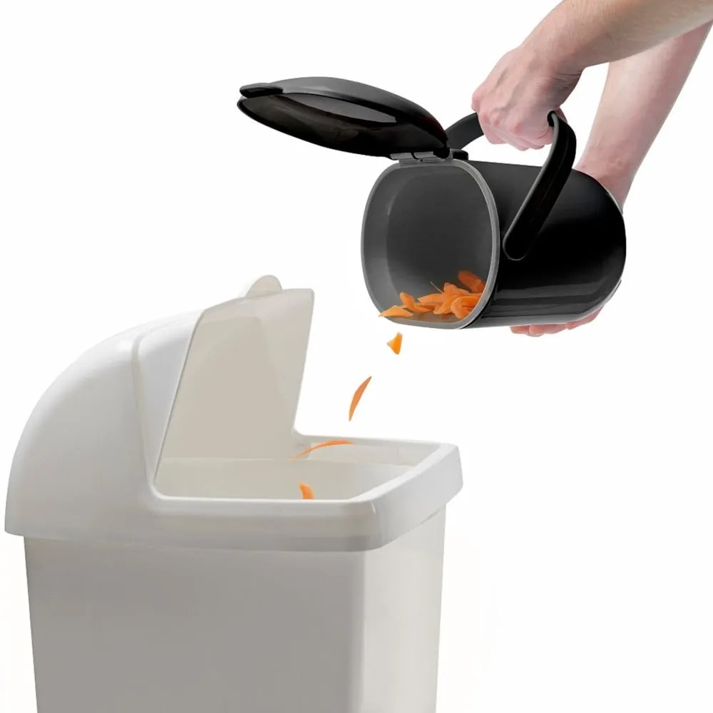 Черен контейнер за компостируеми отпадъци 2,5 л - Addis