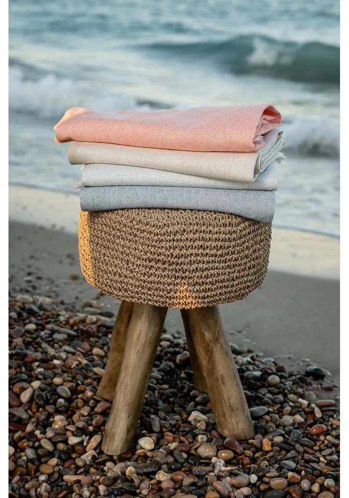 Синьо одеяло със съдържание на памук Лято , 140 x 180 cm Linen - Euromant