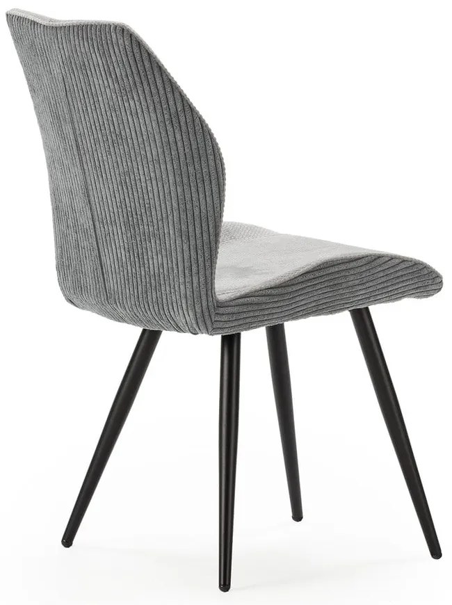 Светлосиви велурени трапезни столове в комплект 2 бр. Adaya – Marckeric