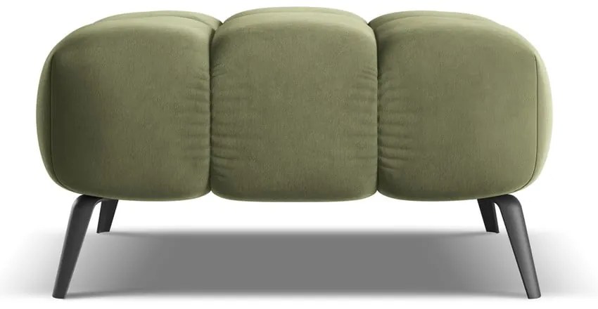 Зелена кадифена табуретка Nalu – Makamii