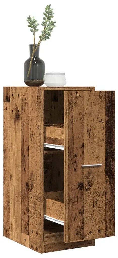 855158 vidaXL Шкаф органайзер, старо дърво, 30x41x77,5 см, инженерно дърво
