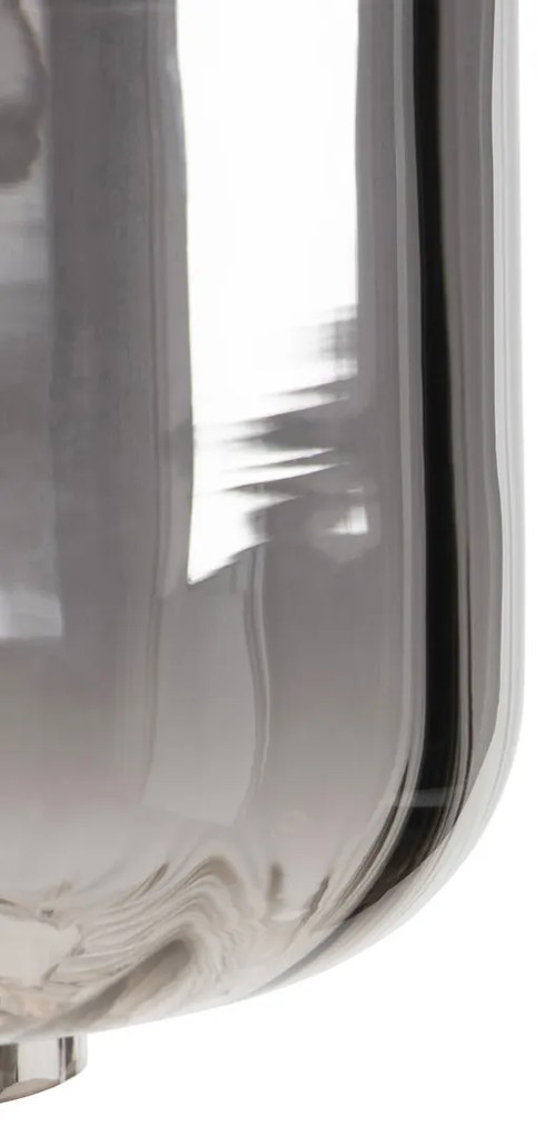 Смарт подова лампа черна с димно стъкло вкл. WiFi ST64 - Qara Down