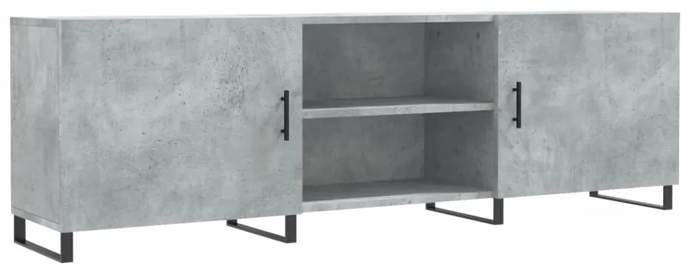 829120 vidaXL ТВ шкаф, Бетонно сиво, 150x30x50 см, инженерно дърво