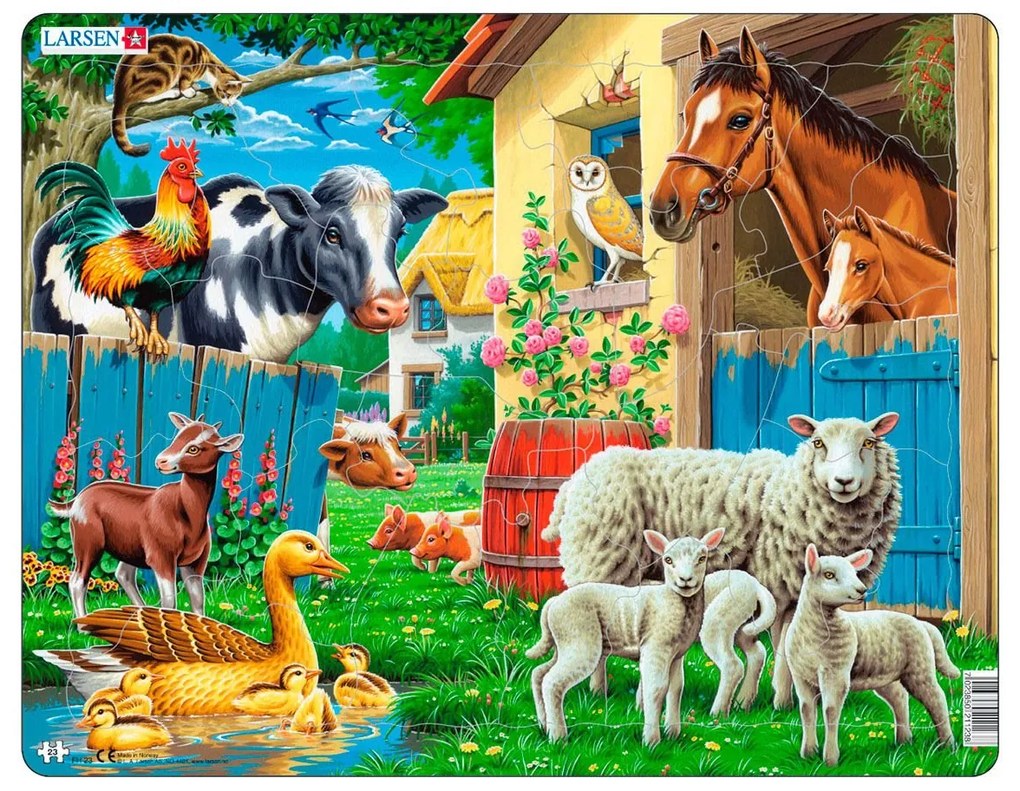 Larsen - Пъзел: Животни –"Домашни животни" – 23 части, голям