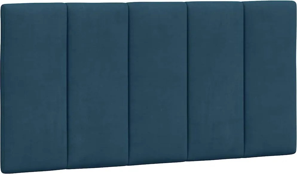 374659 vidaXL Мека табла за легло Hanko, синя, 100 см, кадифе