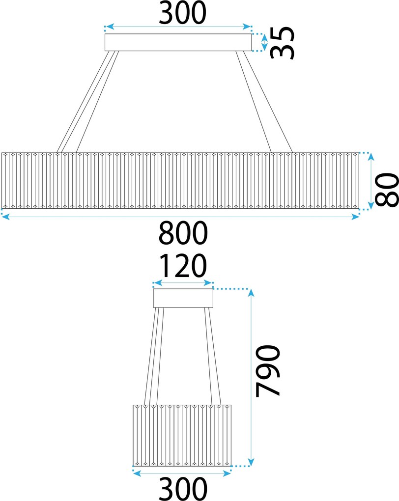 Пендел LED APP1547-CP CHROME