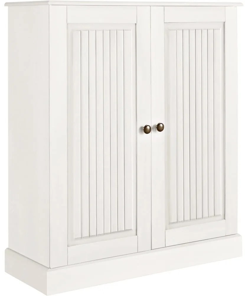 Бяло шкафче от масивен бор 100x34 cm Mille – Støraa