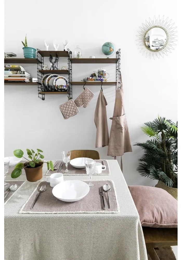 Комплект от 2 розови памучни кухненски ръкавици , 20 x 20 cm - Tiseco Home Studio