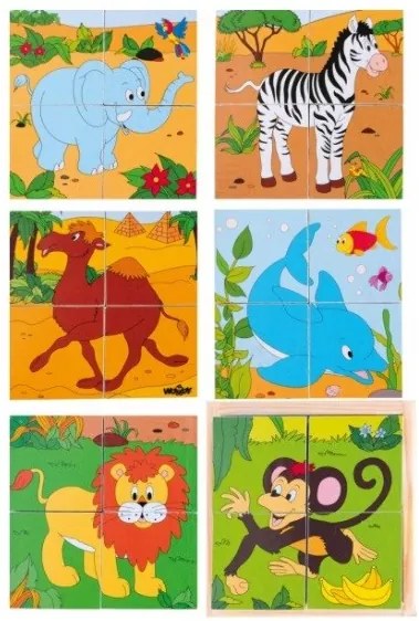 Woody - Дървени кубчета 2x2 - Африка