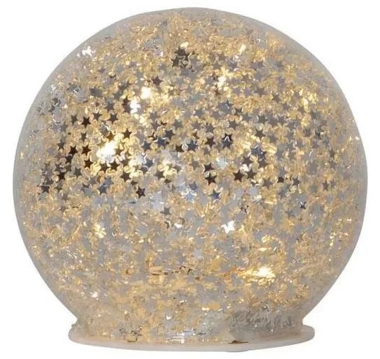 Eglo 411345 - LED Коледна декорация STAR FALL 10xLED/2xAA Ø 10 см сребрист