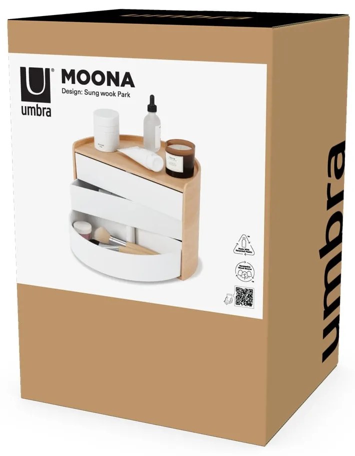 Въртящ се органайзер за баня в естествен цвят Moona – Umbra