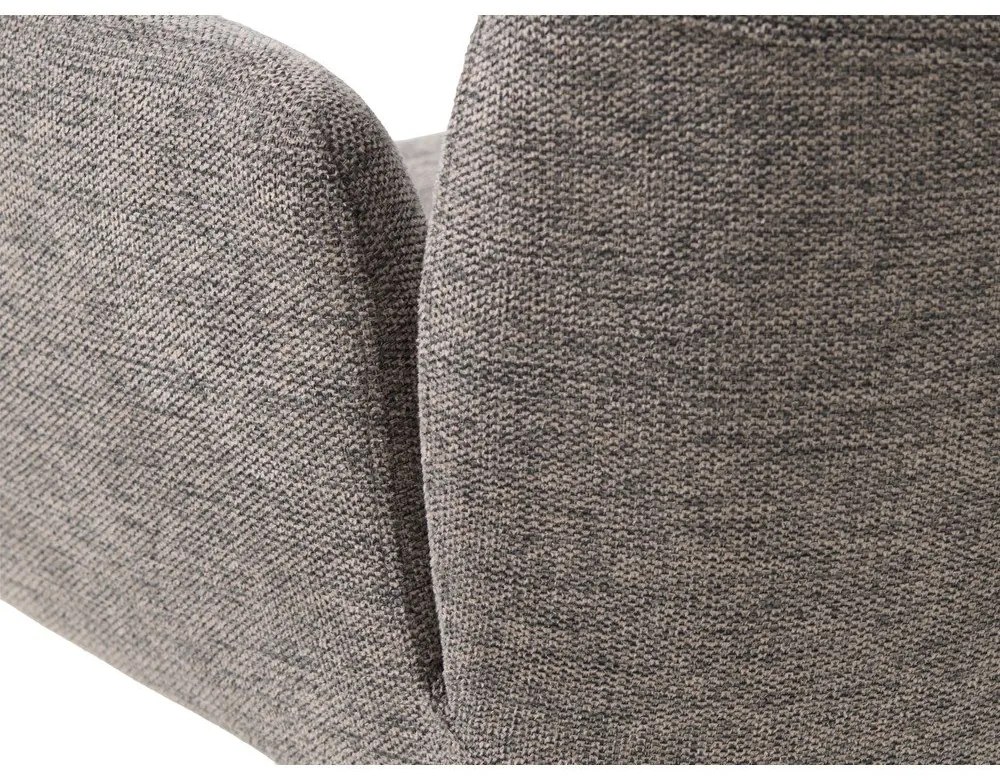 Сив тапициран трапезен стол с подлакътници Roxana – Unique Furniture