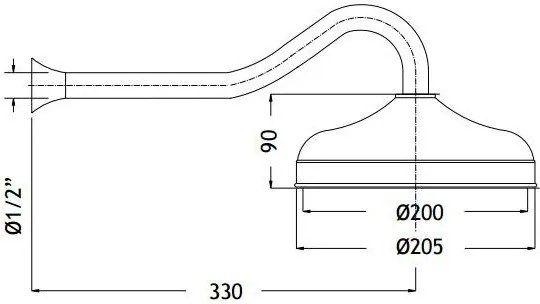 Стенна глава Bugnatese Denver-Chromium