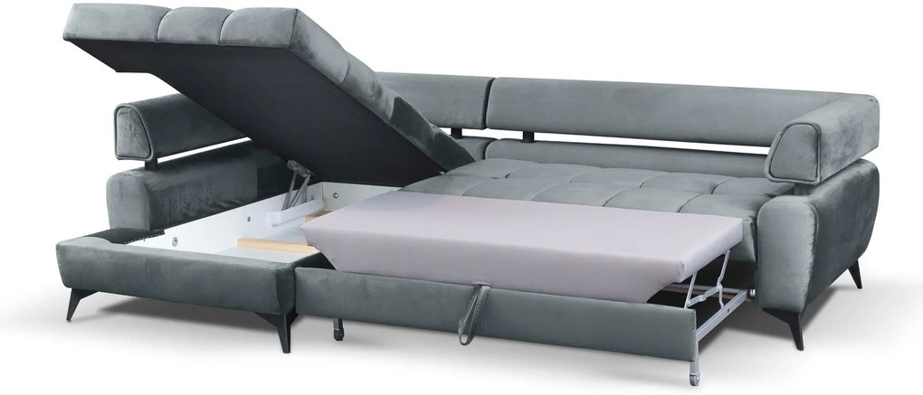 Ъглов диван Parees-Right-Gray