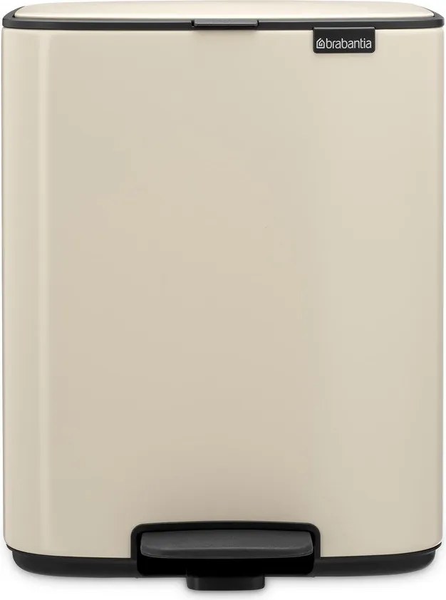 Бежово стоманено кошче за боклук с педал 12 l Bo – Brabantia