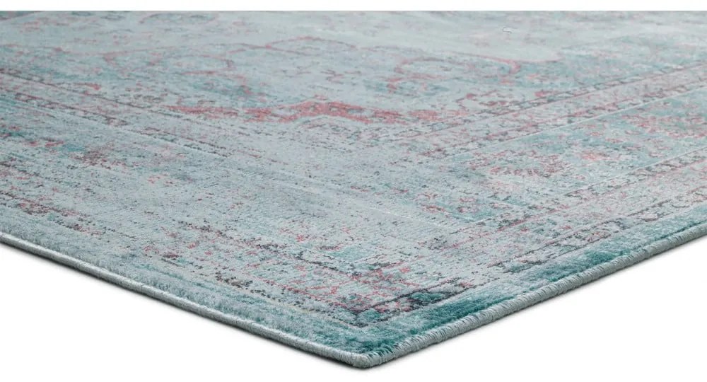 Син вискозен килим Lara Aqua, 120 x 170 cm - Universal